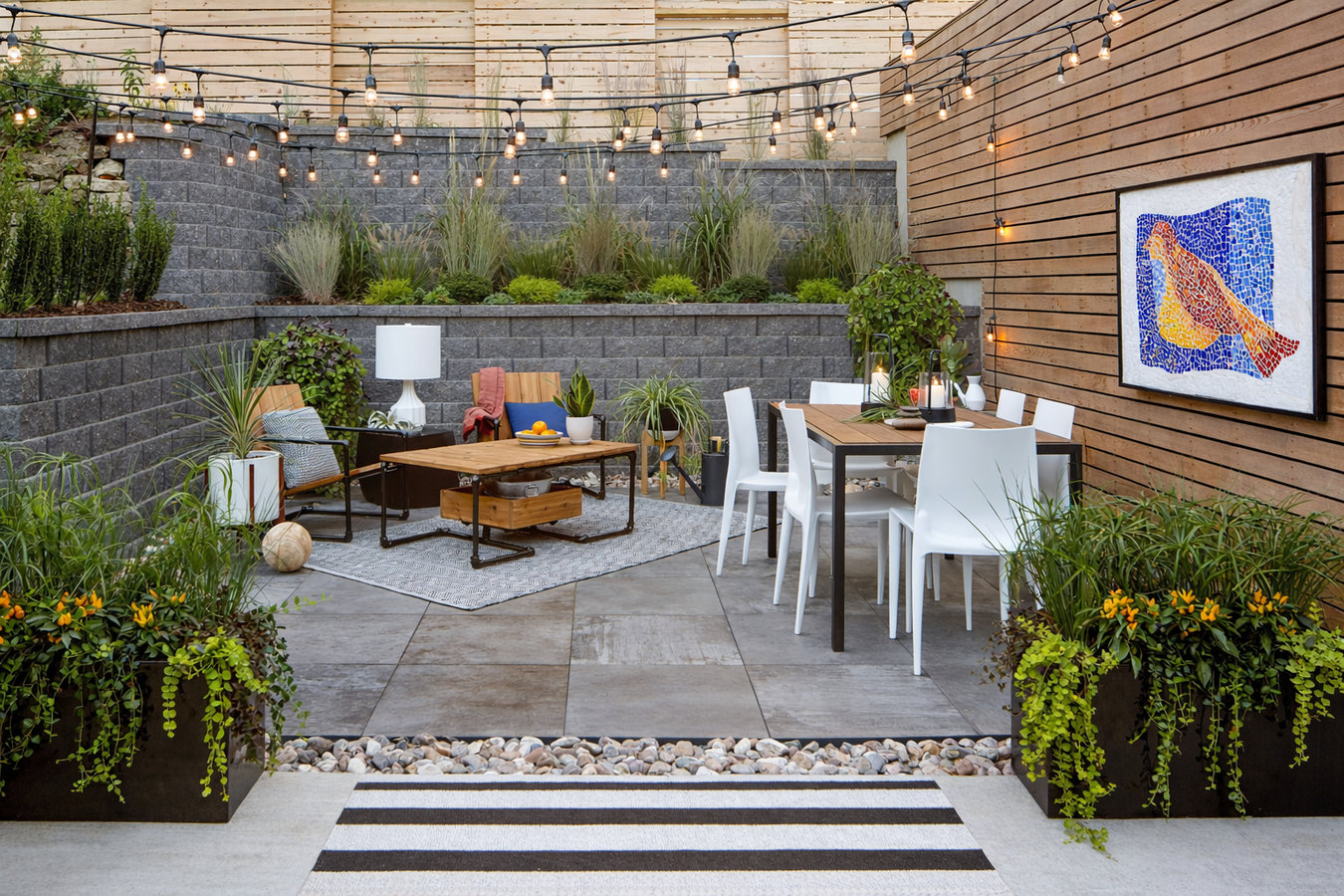 Concrete patio construction